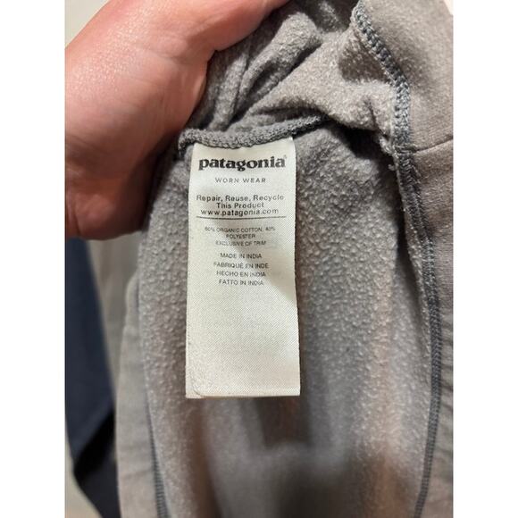 Patagonia Men's Crewneck Two-tone Gray Sweatshirt Mountain Logo on back sz XL - Picture 6 of 10